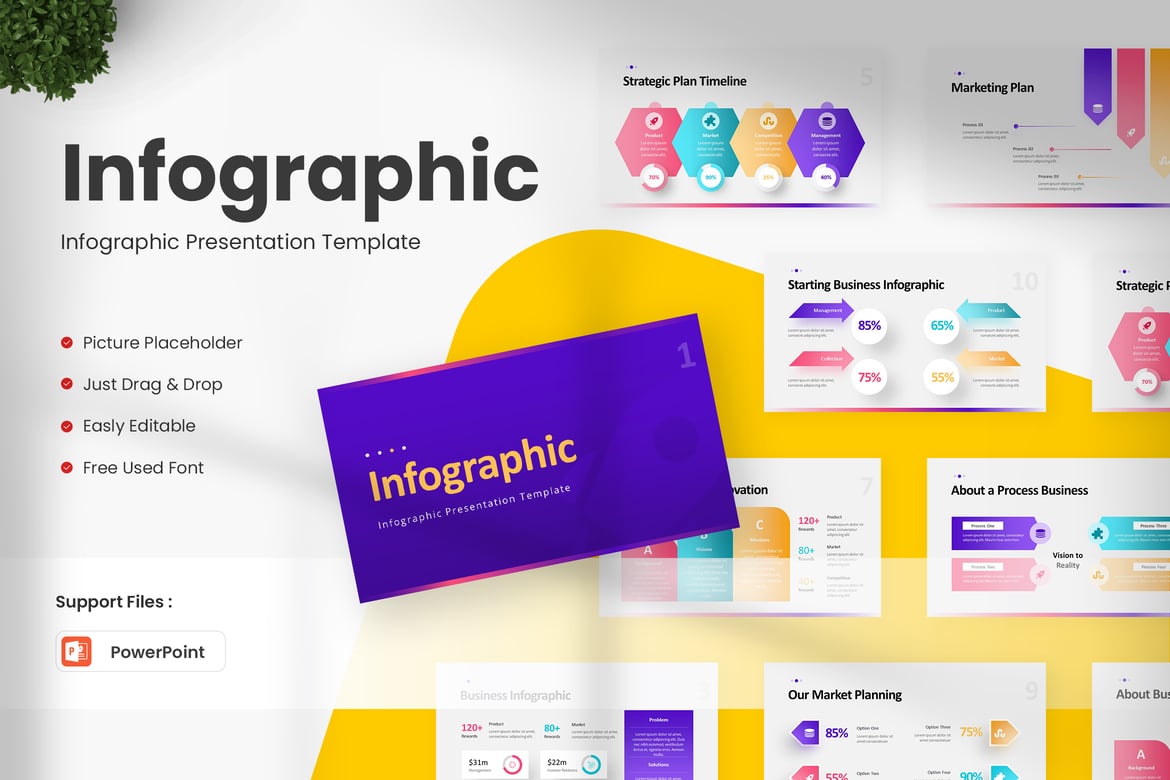 Template Presentasi Infografis yang Menarik dan Mudah Digunakan