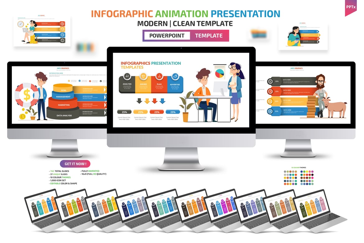 Template PowerPoint Infografis yang Menarik dan Interaktif