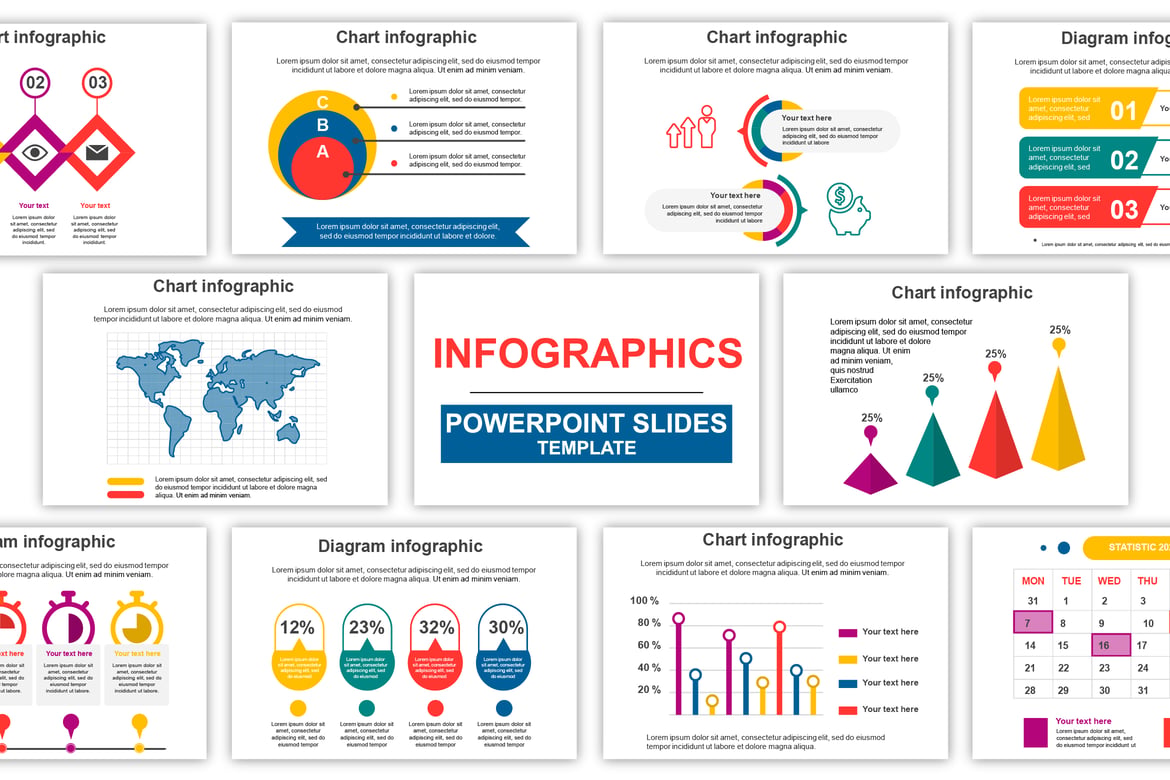 Template Presentasi PowerPoint Infografis Serbaguna