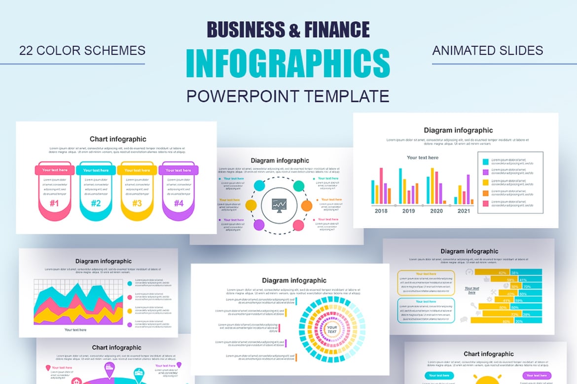 Template Presentasi Powerpoint Infografis Serbaguna
