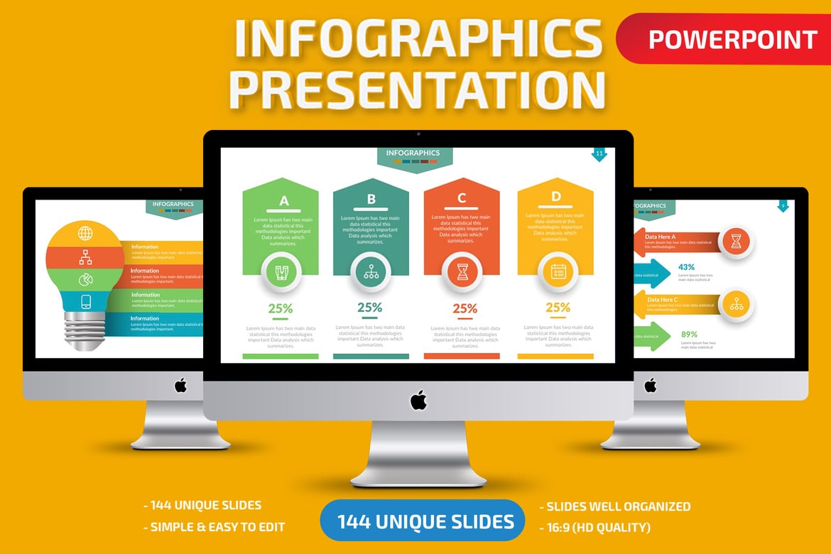 Template PowerPoint Infografis Menarik dan Profesional