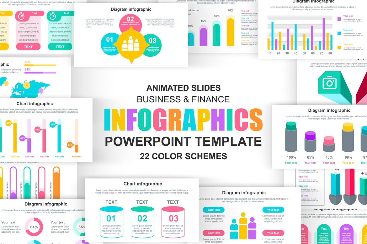 Template Presentasi PowerPoint Infografis Animasi yang Menarik