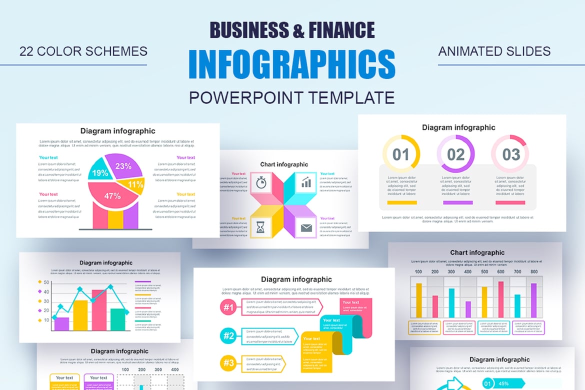 Template Presentasi PowerPoint Infografis Animasi Menarik