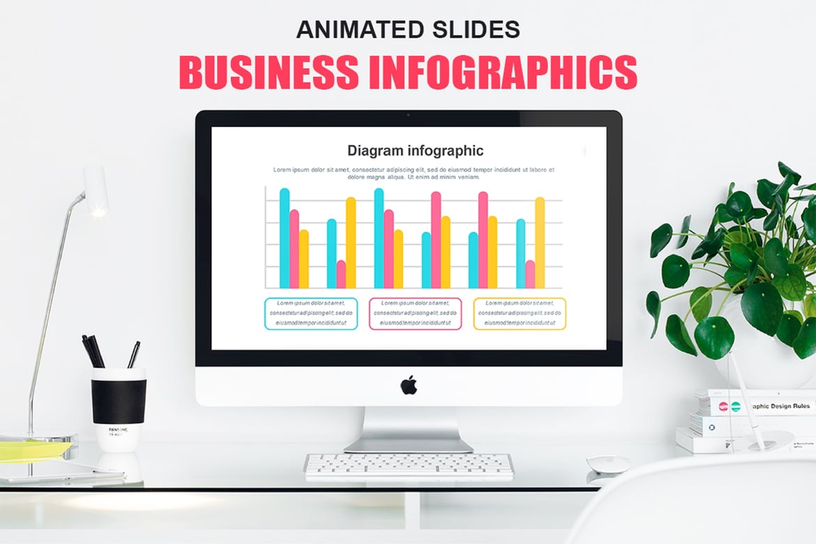 Template PowerPoint Infografis untuk Bisnis dan Keuangan