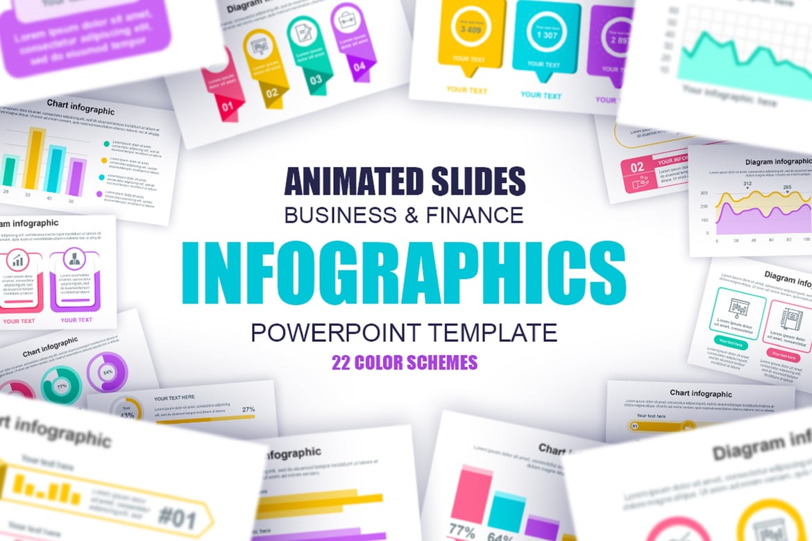 Template Presentasi Powerpoint Infografis yang Menarik
