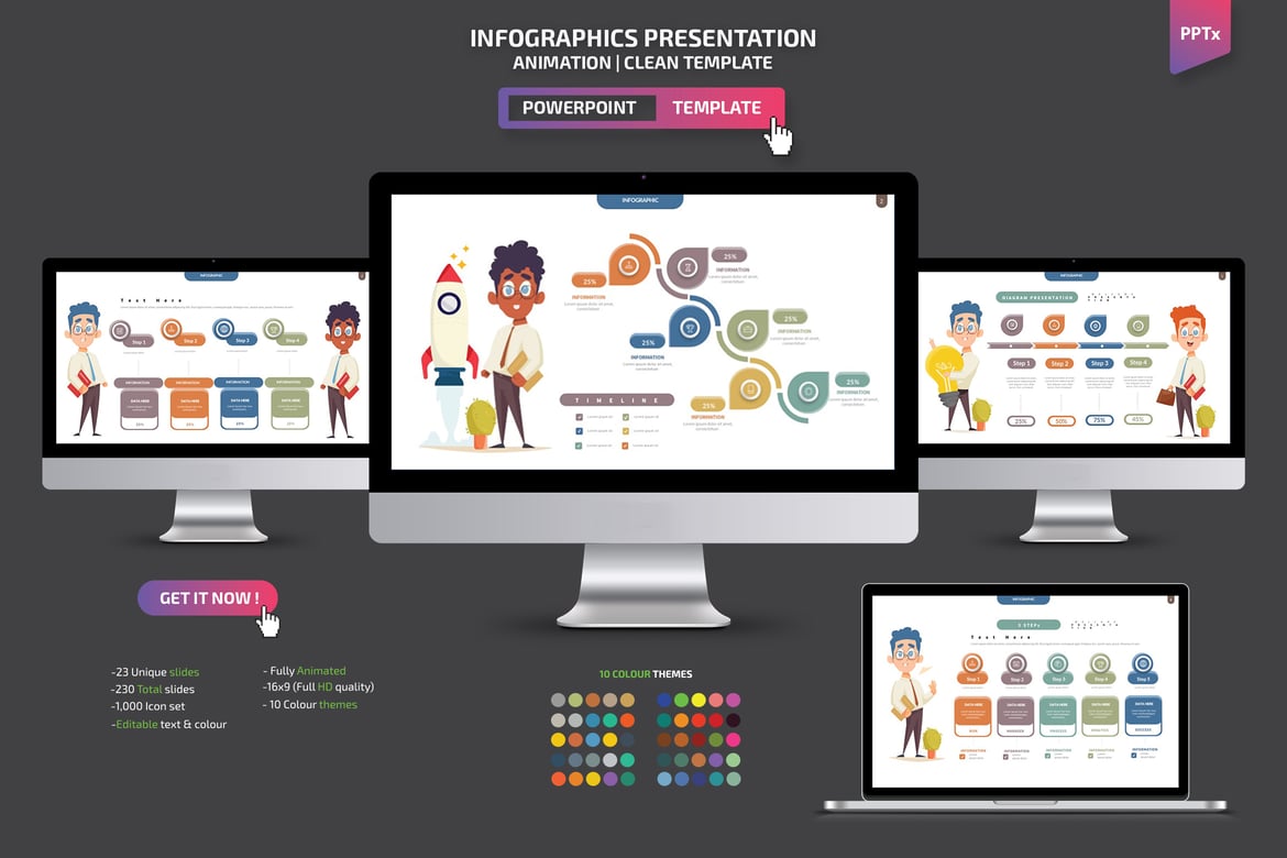 Template Powerpoint Infografis yang Menarik dan Profesional