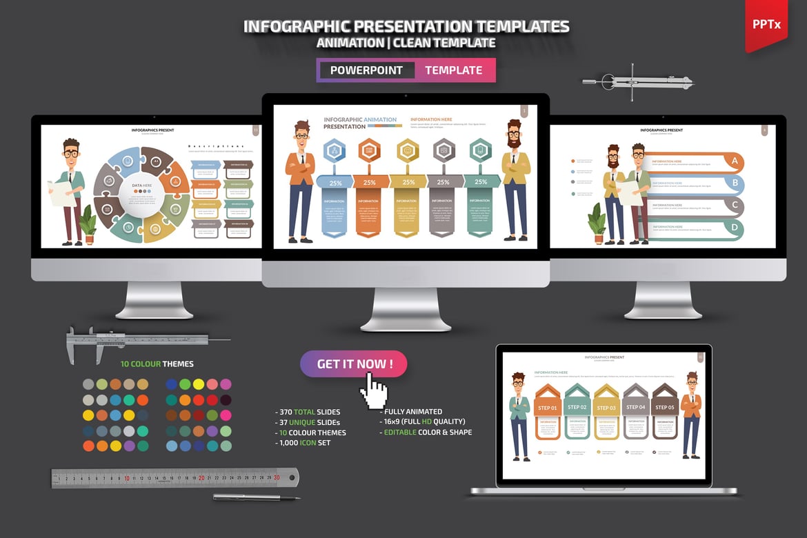 Template PowerPoint Infografis Menarik untuk Presentasi Anda
