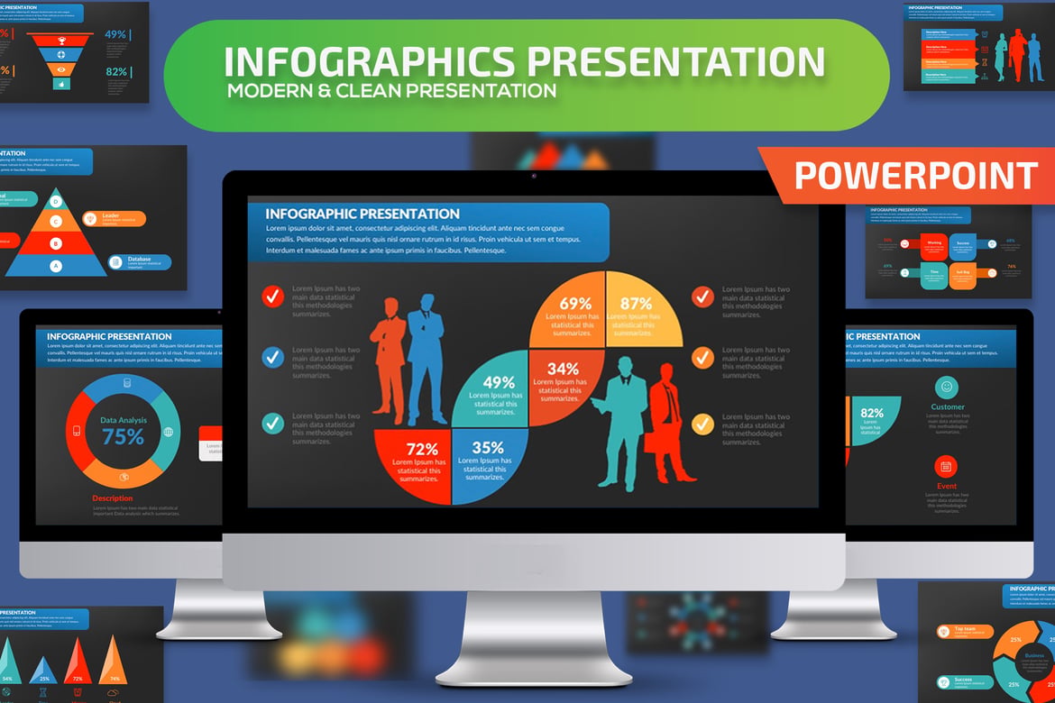 Template Presentasi PowerPoint Infografis yang Menarik