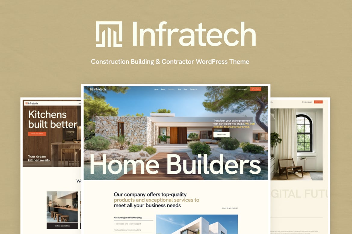 Infratech: Tema WordPress Terbaik untuk Layanan Konstruksi dan Handyman