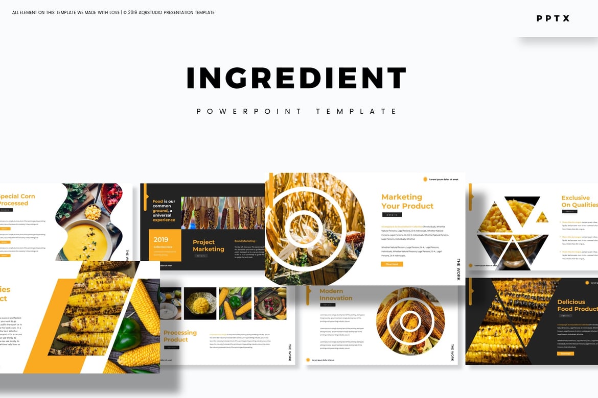 Template Powerpoint Ingredient: Solusi Presentasi Kreatif Anda