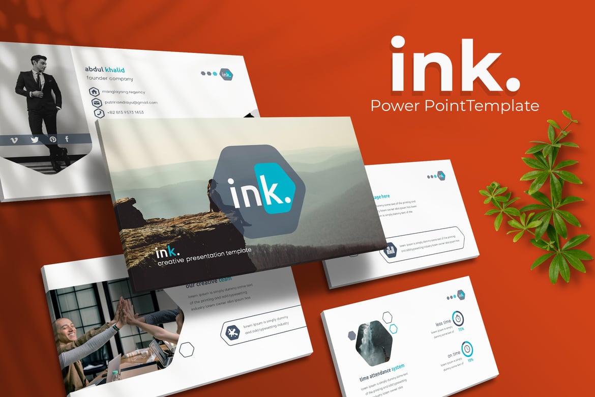 Template Presentasi PowerPoint Ink. yang Menarik dan Profesional