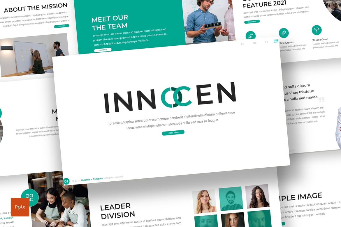 Innocen - Template PowerPoint Bisnis yang Kreatif dan Minimalis