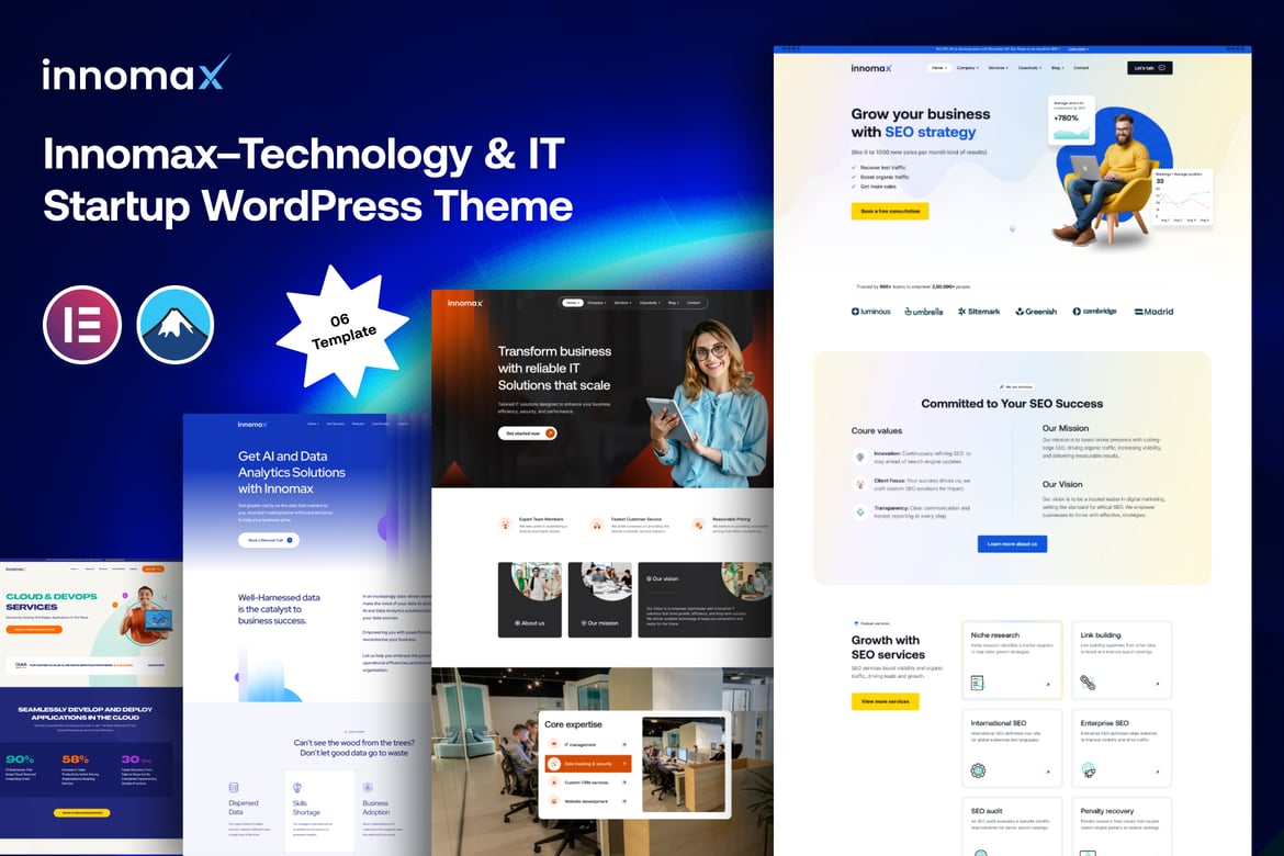 Innomax – Tema WordPress Inovatif untuk Startup Teknologi & IT