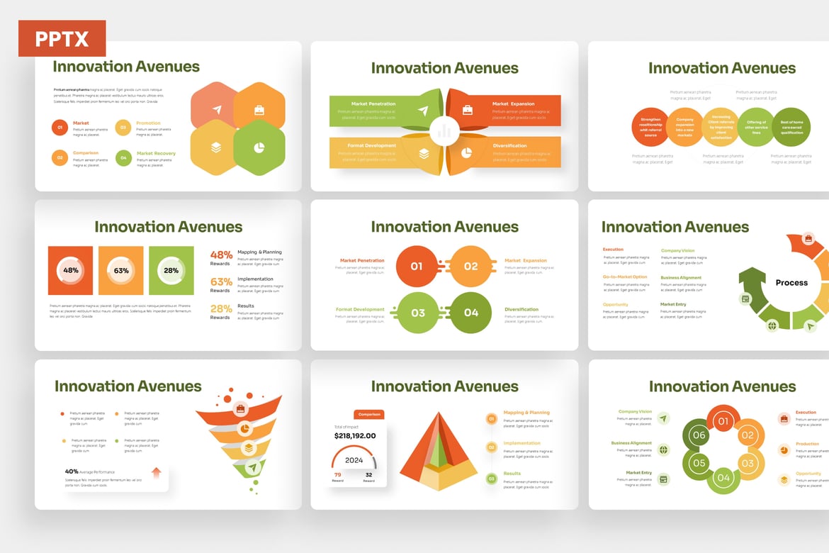 Template PowerPoint Infografis Inovatif untuk Presentasi Menarik