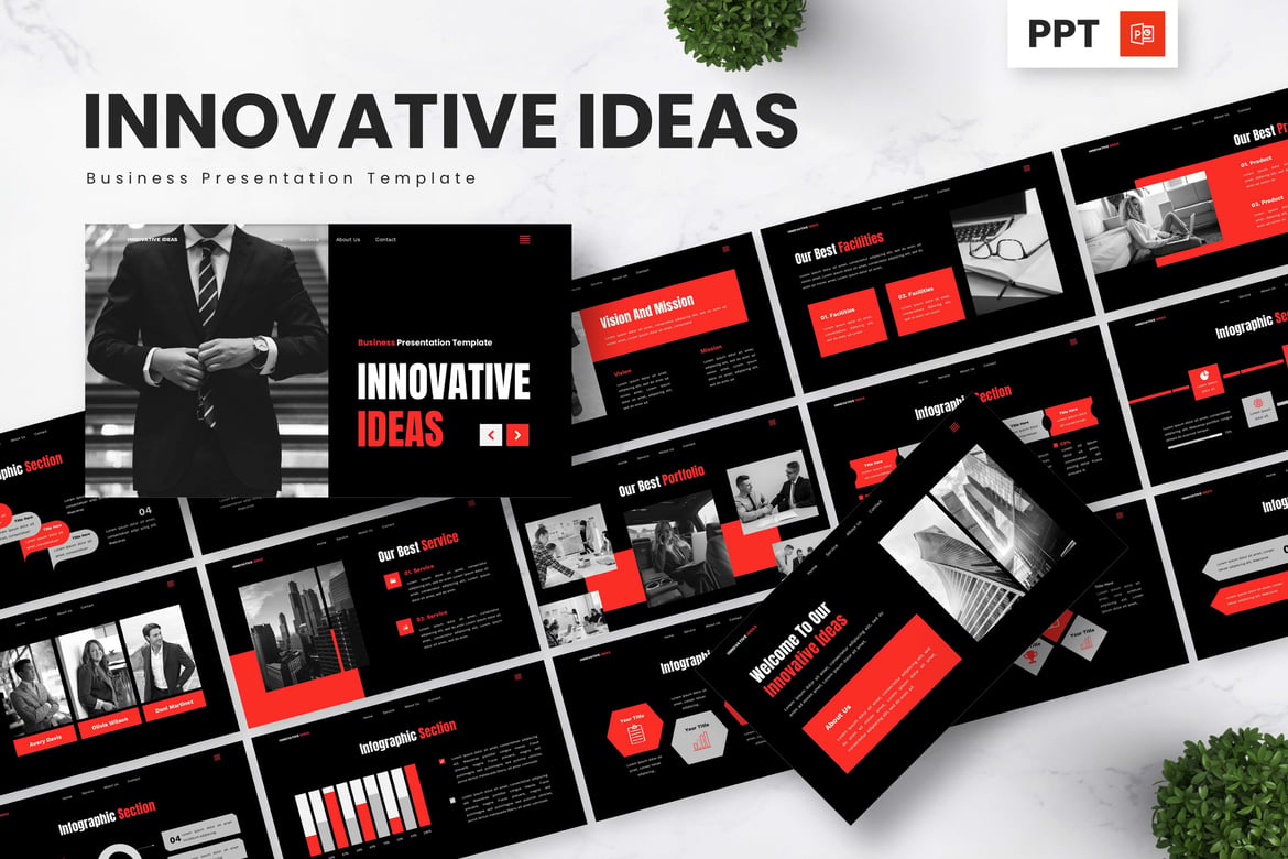 Template PowerPoint Inovatif untuk Bisnis yang Menarik
