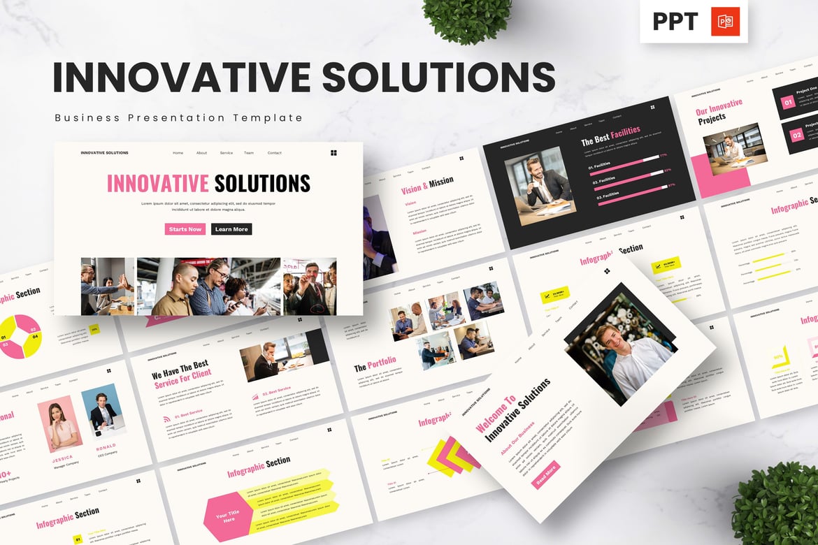 Template Powerpoint Solusi Inovatif untuk Bisnis Anda