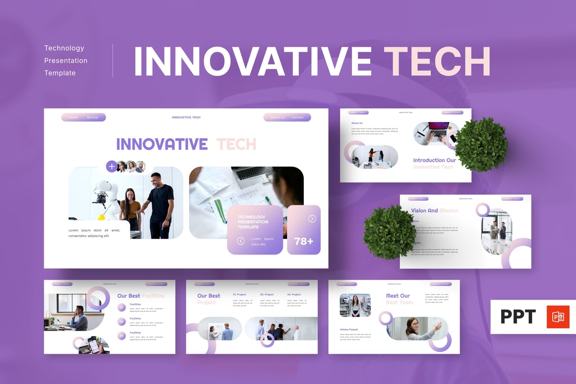 Template PowerPoint Inovatif untuk Presentasi Teknologi