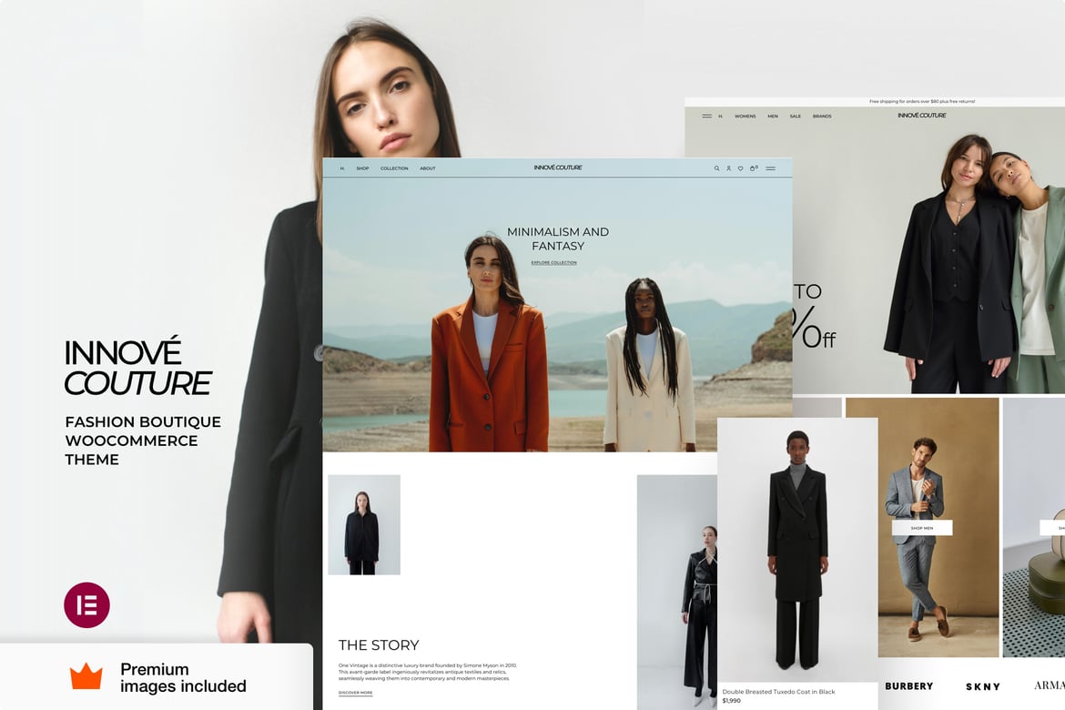 InnovéCouture - Tema WordPress Fashion Modern untuk Toko Online
