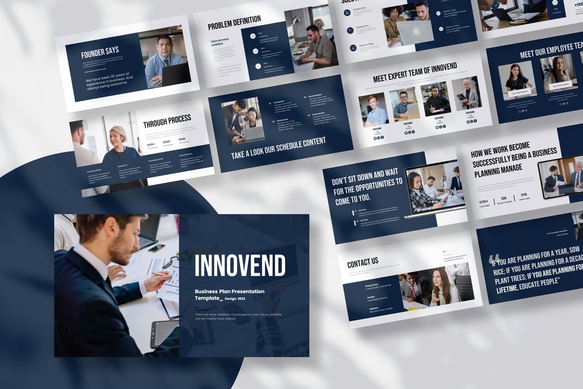 Template Presentasi PowerPoint Innovend - Solusi Kreatif untuk Bisnis Anda