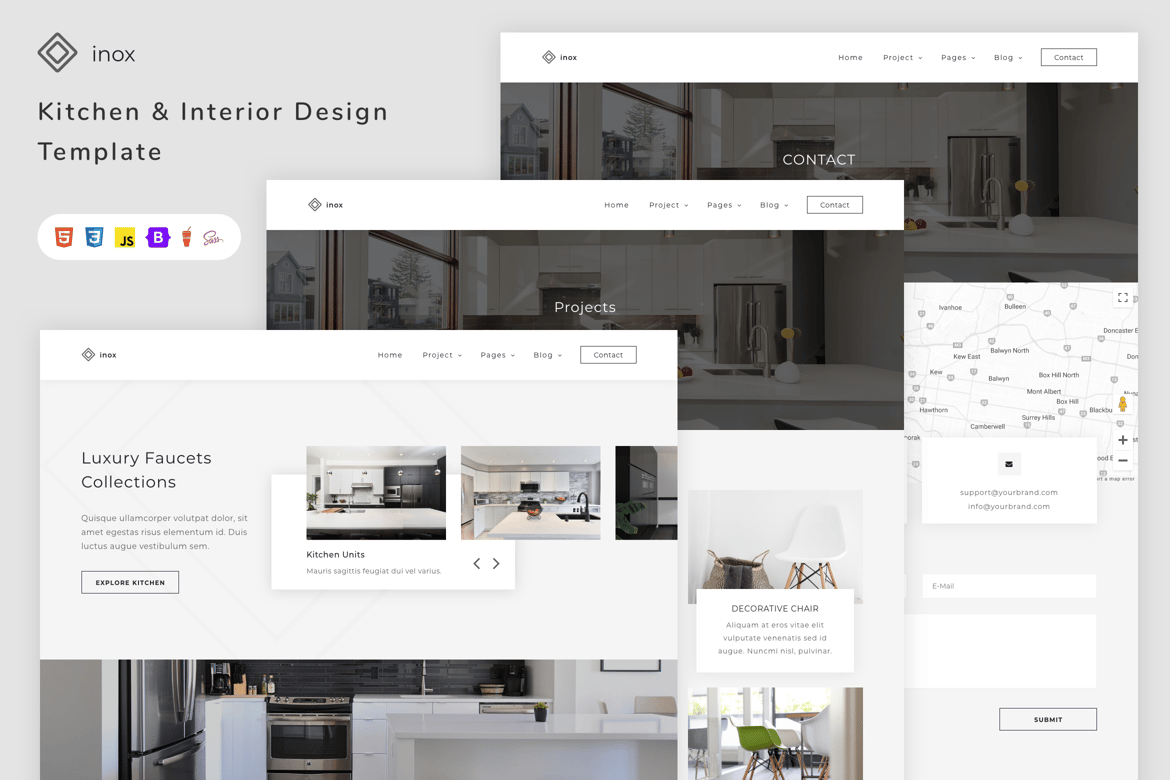 inox - Template Website Desain Dapur & Interior yang Minimalis