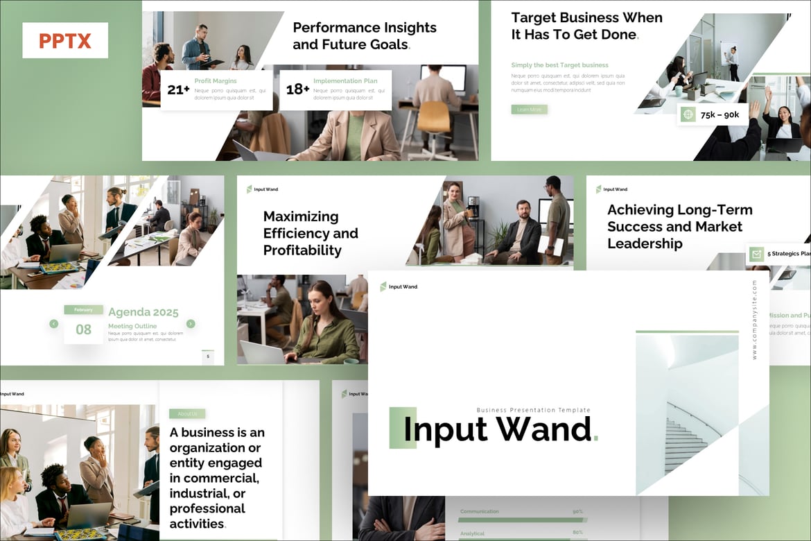 Template Presentasi PowerPoint Input Wand yang Menarik dan Profesional