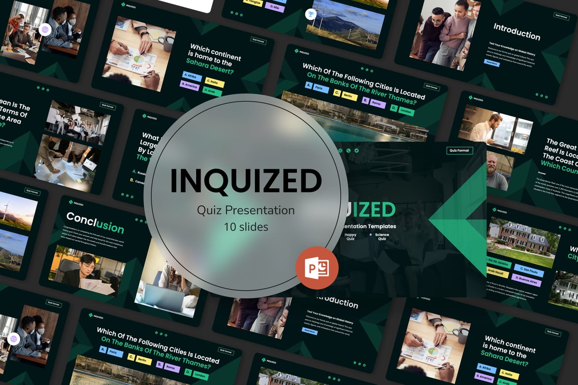 Inquized - Template PowerPoint Quiz Menarik dan Kreatif