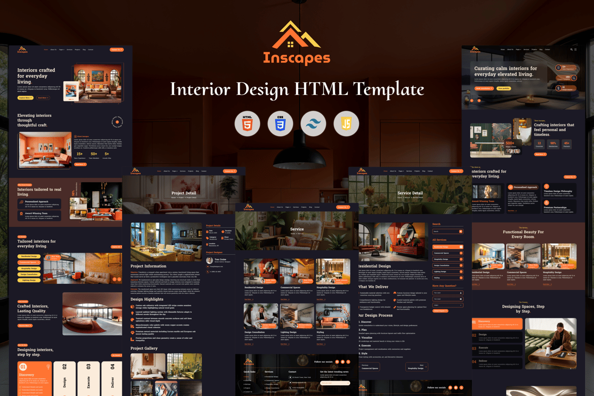 Inscapes – Template Website Desain Interior Modern dan Elegan