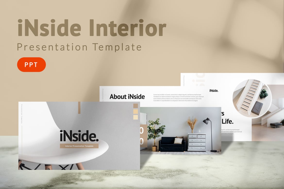 Template PowerPoint iNside - Desain Interior Profesional untuk Presentasi Anda