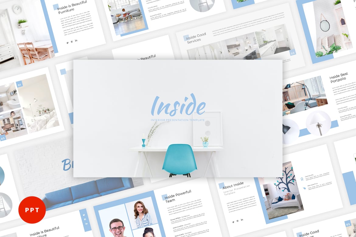 Template Presentasi Interior - Inside PowerPoint yang Menarik dan Multifungsi