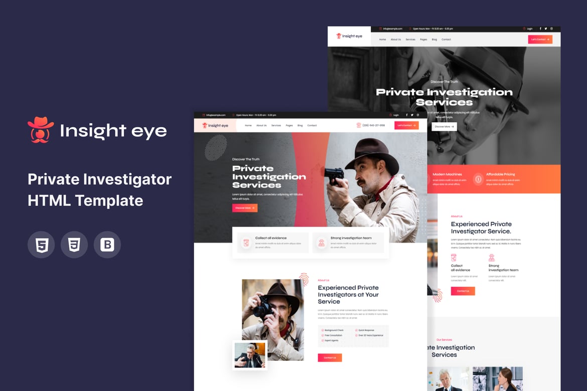 Template Website Insighteye - Solusi Modern untuk Jasa Investigasi Pribadi