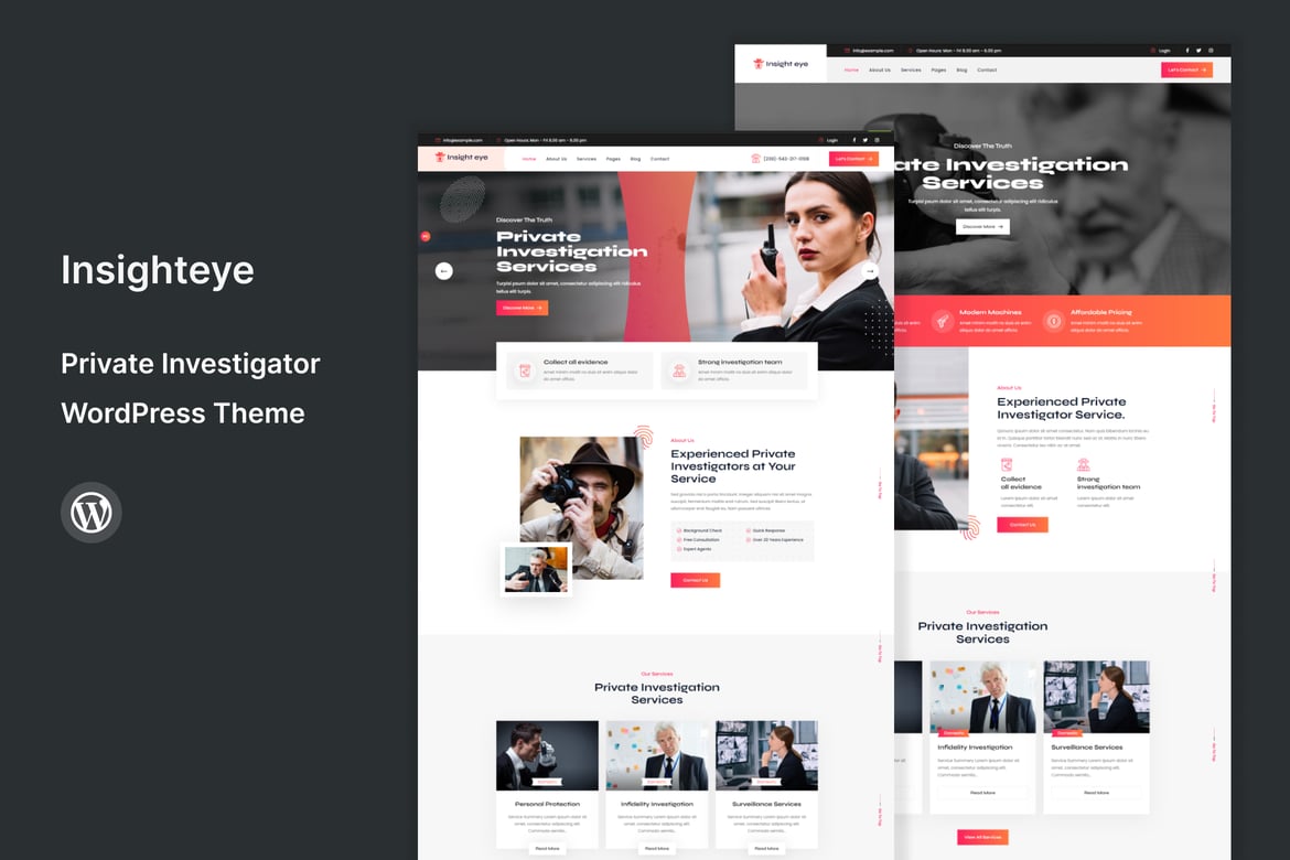 Insighteye - Tema WordPress untuk Penyidik Pribadi yang Modern dan Responsif