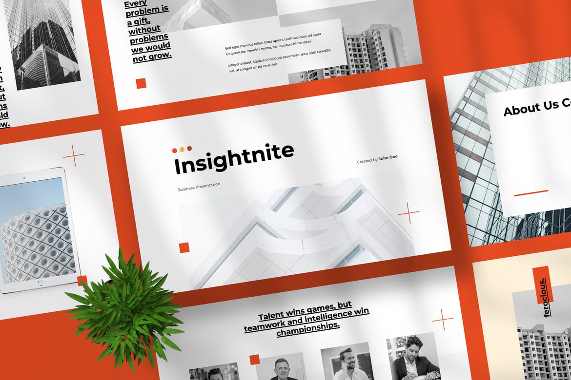 Template PowerPoint Insightnite yang Modern dan Kreatif