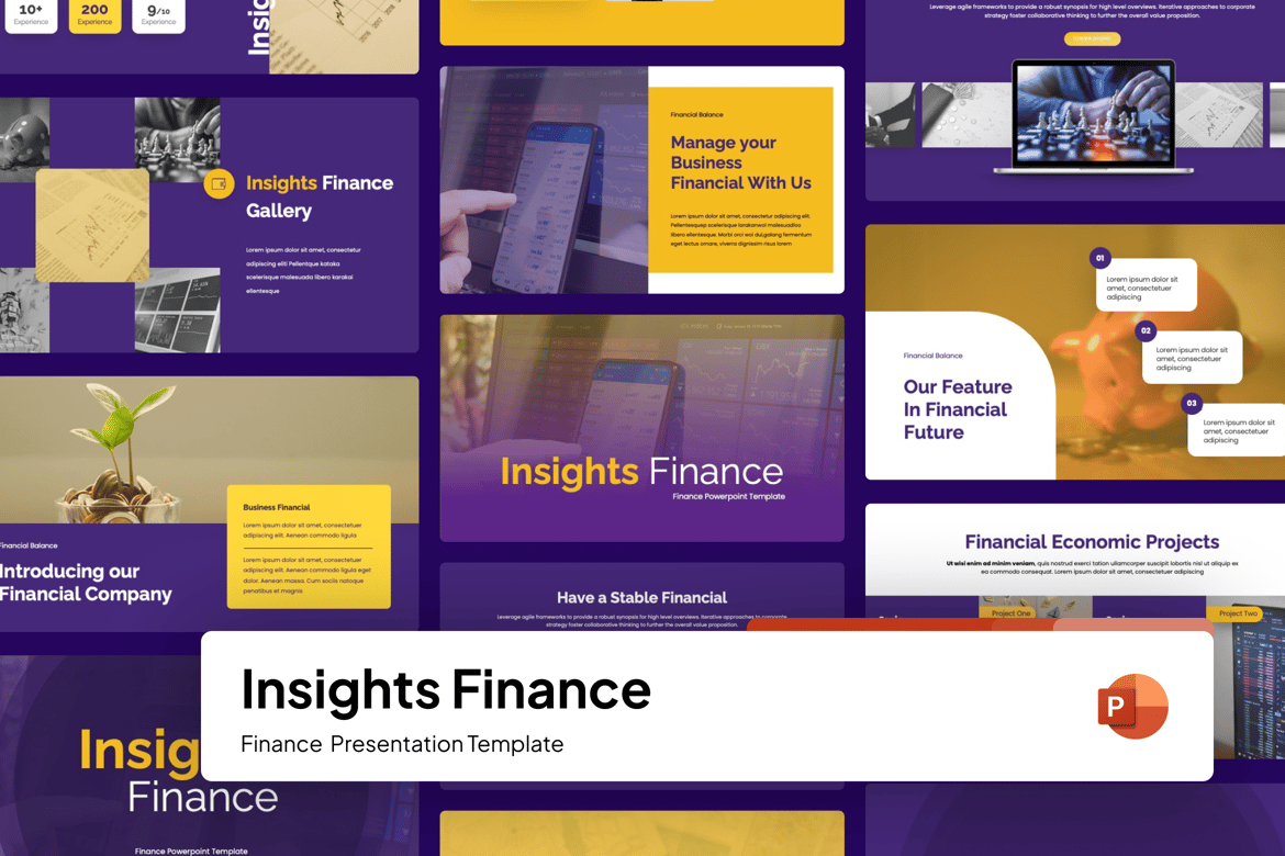 Template Presentasi Keuangan Insights yang Menarik