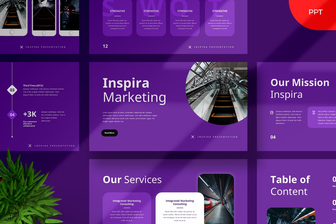 Template PowerPoint Inspira yang Kreatif dan Modern