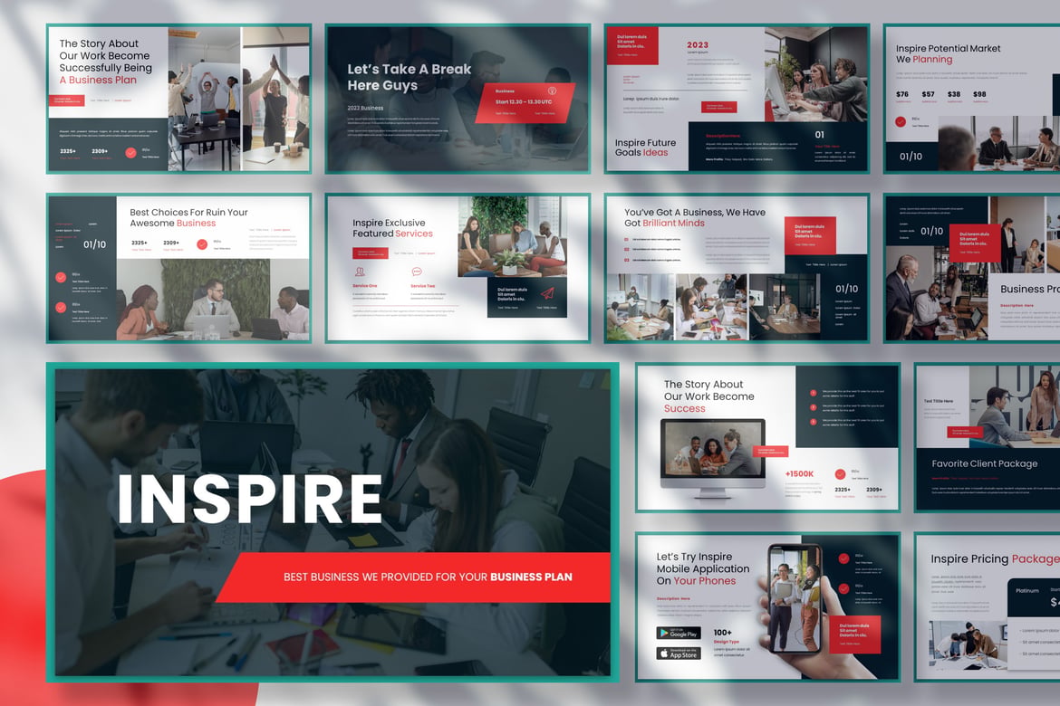 Inspire - Template Presentasi Rencana Bisnis PowerPoint yang Menarik