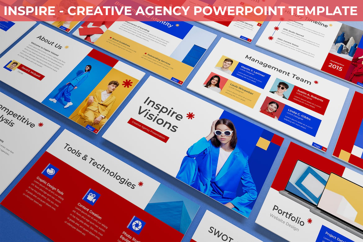 Template Presentasi Kreatif untuk Agensi - Inspire PowerPoint