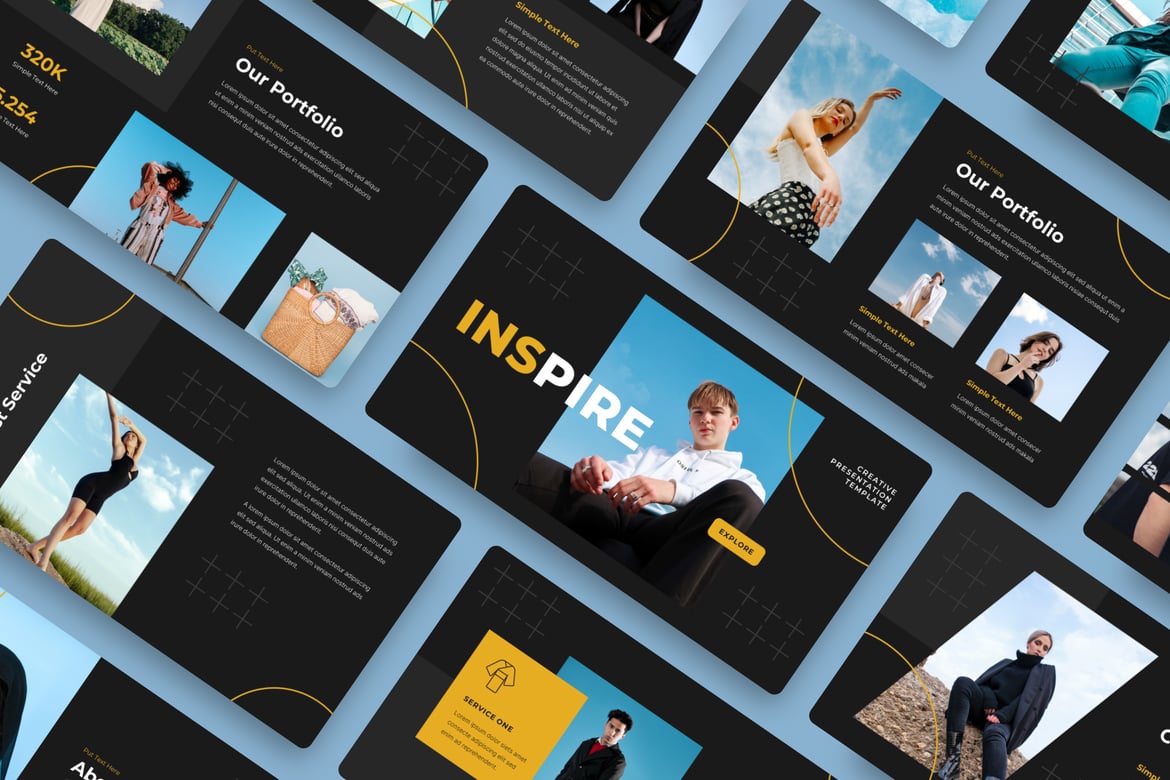 Inspire - Template Presentasi PowerPoint Kreatif yang Menarik