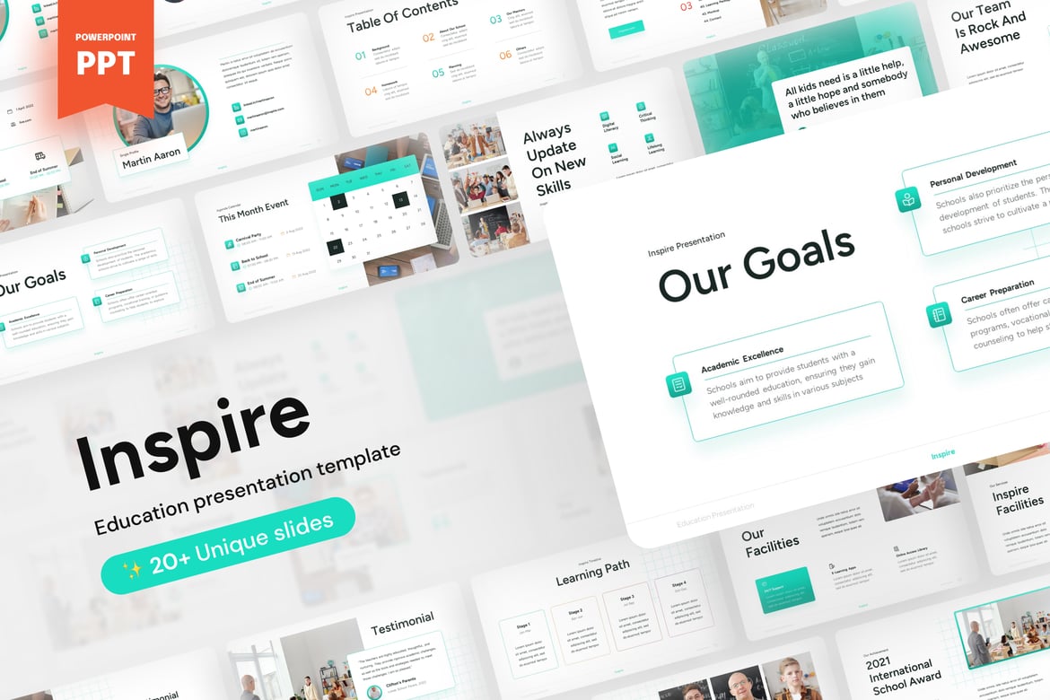Template Presentasi PowerPoint Inspiratif untuk Pendidikan