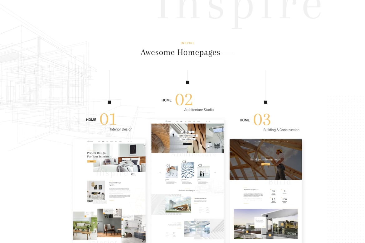 Template Website Interior dan Arsitektur yang Menginspirasi