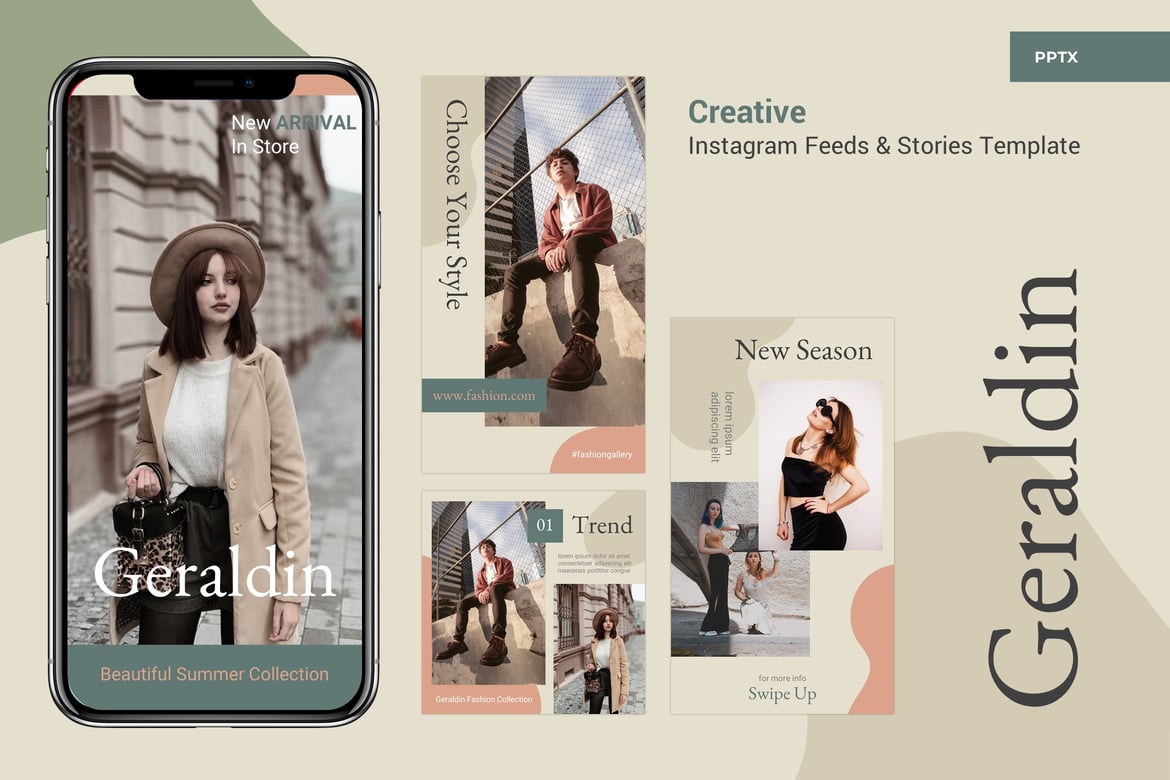 Template Instagram Feed & Stories Kreatif - PowerPoint