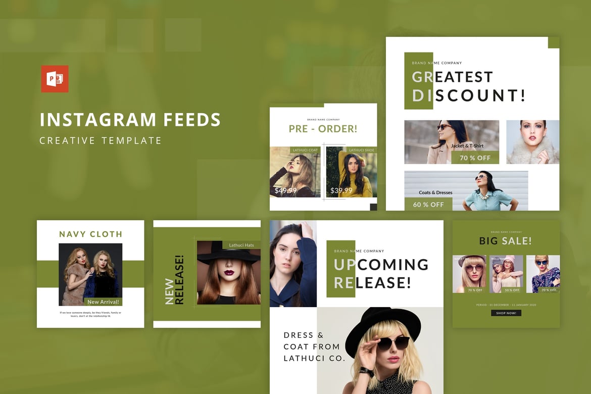 Template Powerpoint Lookbook Instagram yang Menarik