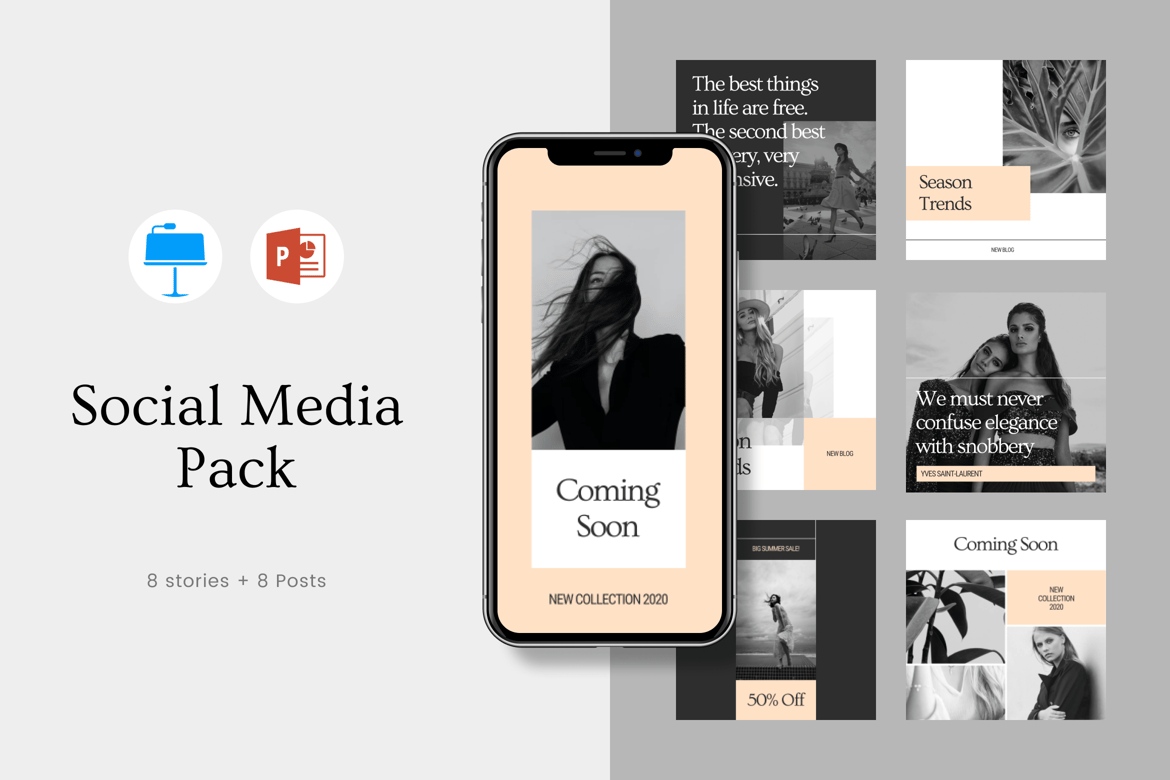 Template Presentasi Powerpoint dan Keynote untuk Instagram yang Menarik