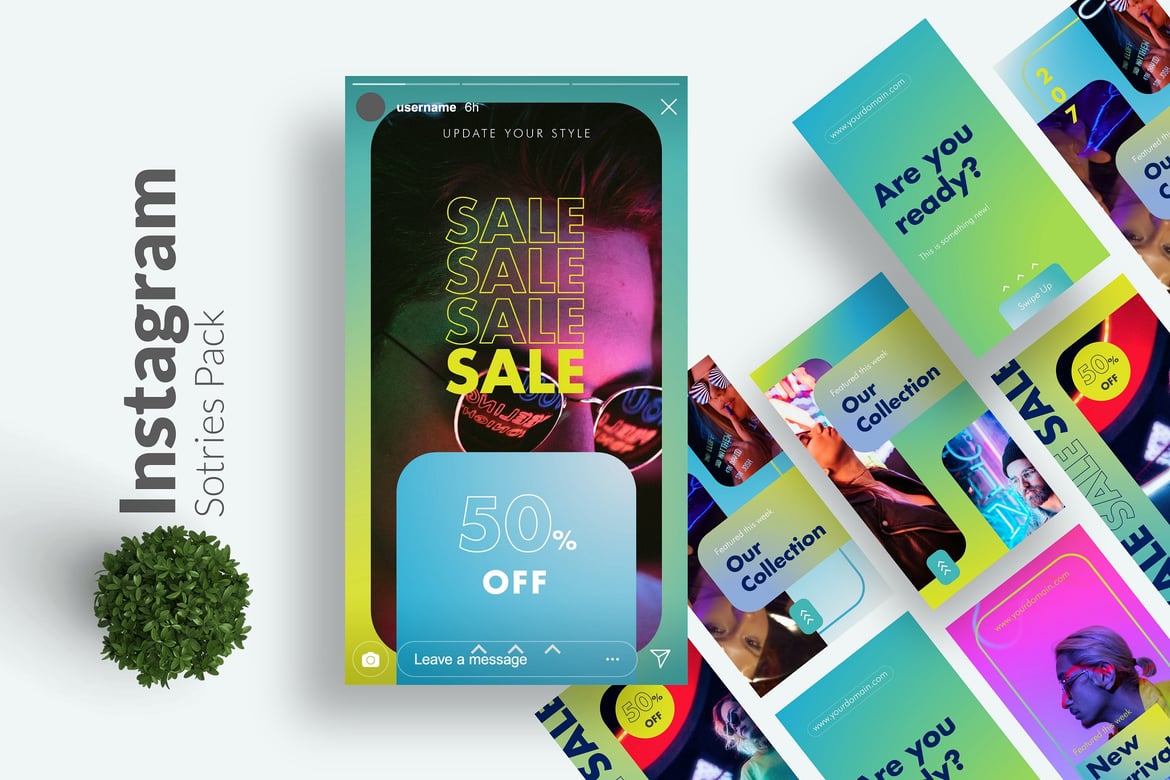 Paket Template Instagram Stories - PowerPoint Kreatif