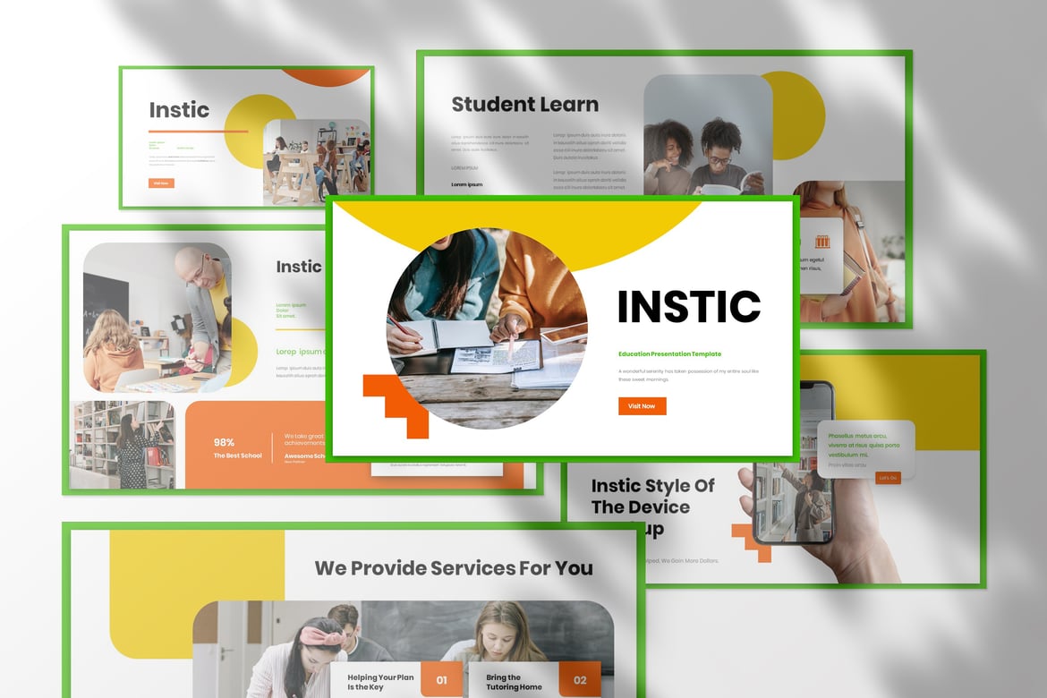 Template Presentasi PowerPoint Instic untuk Pendidikan dan Bisnis