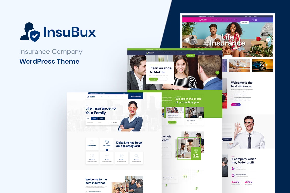 Insubux - Tema WordPress untuk Perusahaan Asuransi yang Menarik dan Responsif