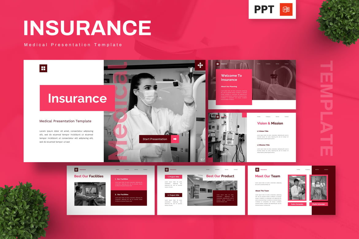 Template Powerpoint Asuransi Medis yang Menarik dan Profesional