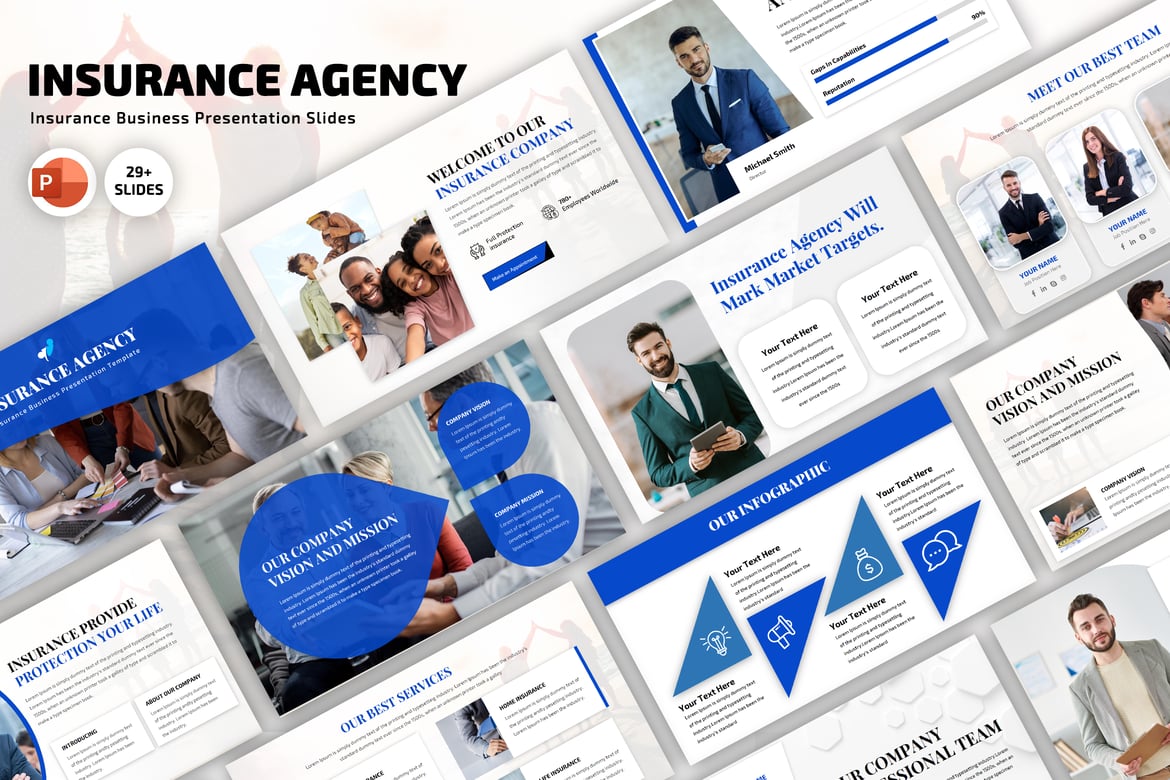 Template PowerPoint untuk Bisnis Asuransi yang Menarik dan Profesional