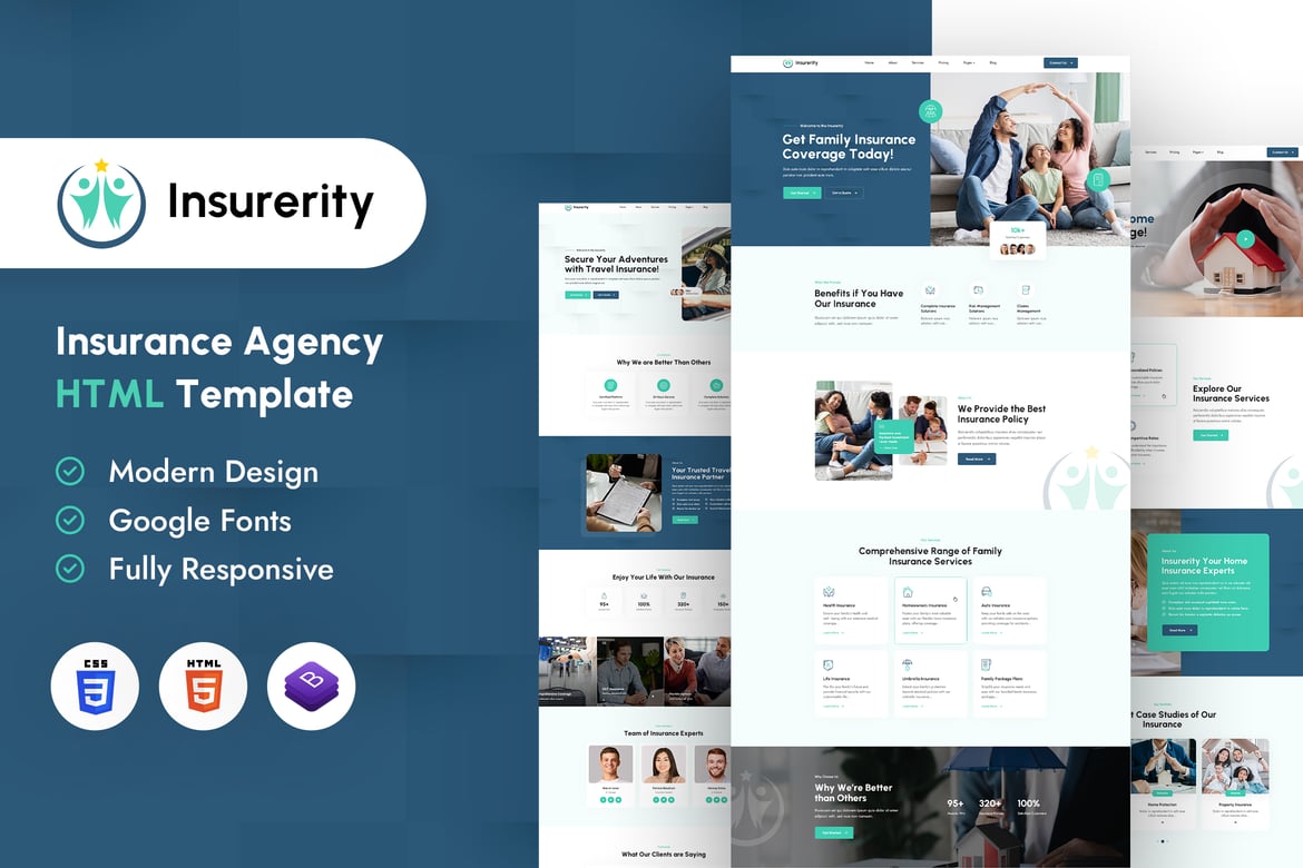 Insurerity | Template Website untuk Agensi Asuransi