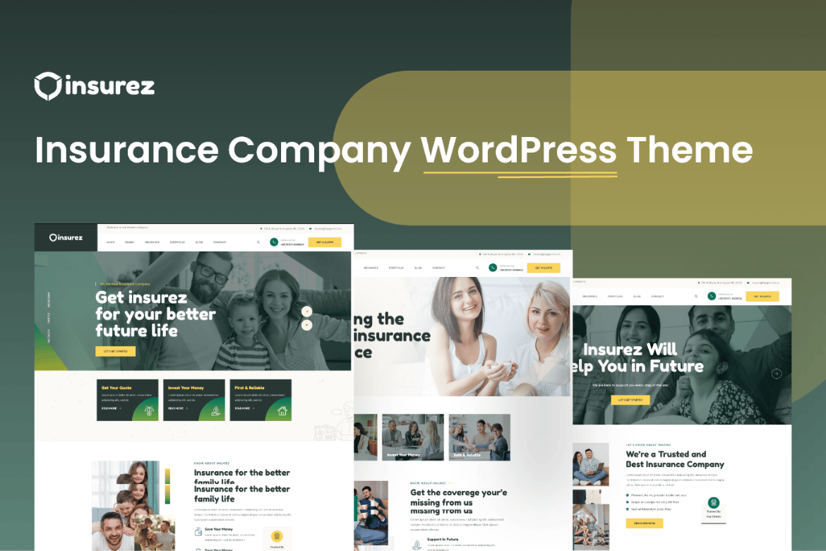 Insurez - Tema WordPress untuk Perusahaan Asuransi yang Responsif dan Modern