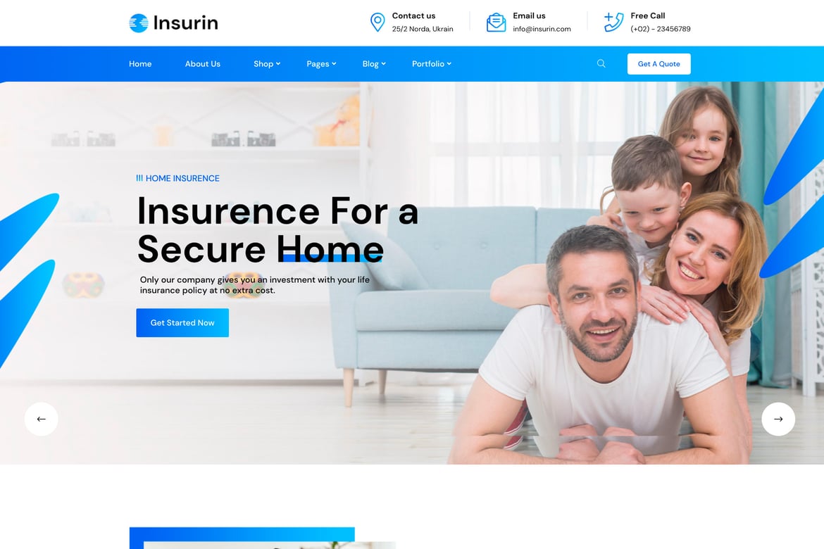 Template Website Insurin - Solusi Ideal untuk Perusahaan Asuransi Anda